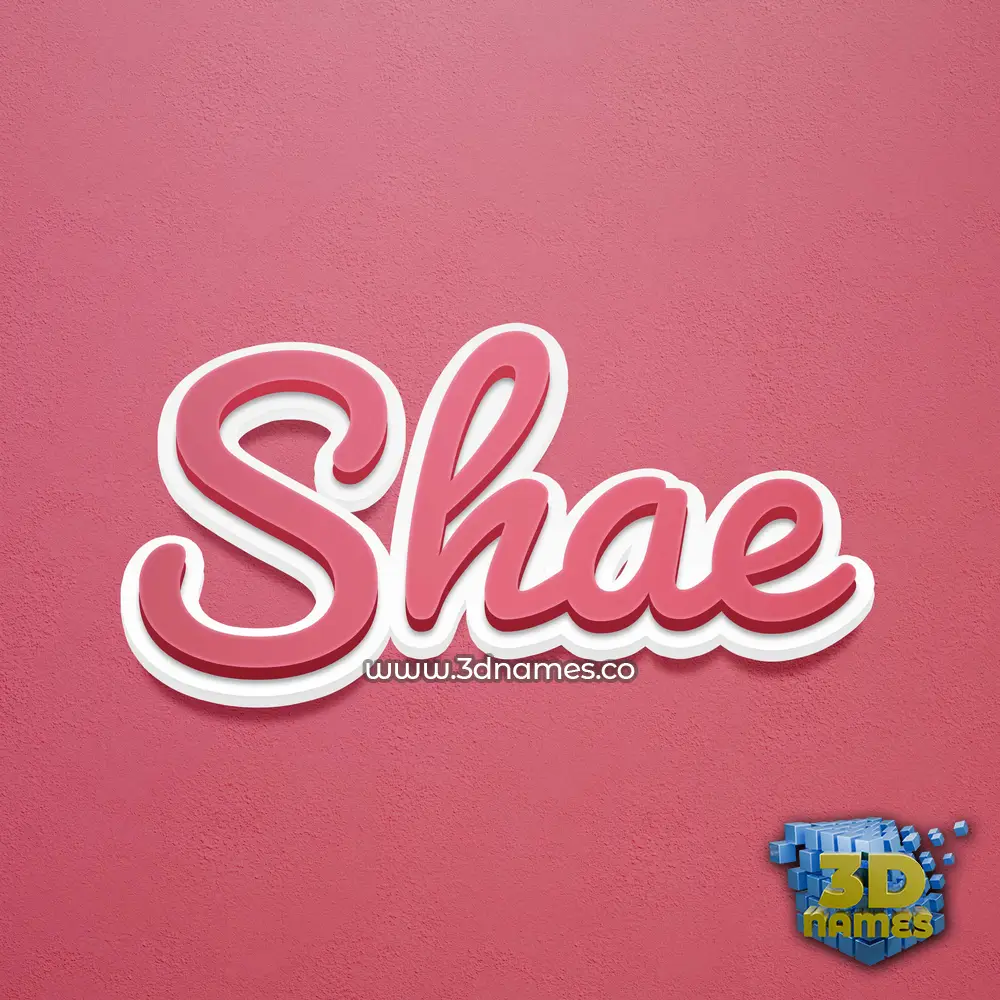 shae in Red Scribble style - 3D name wallpaper