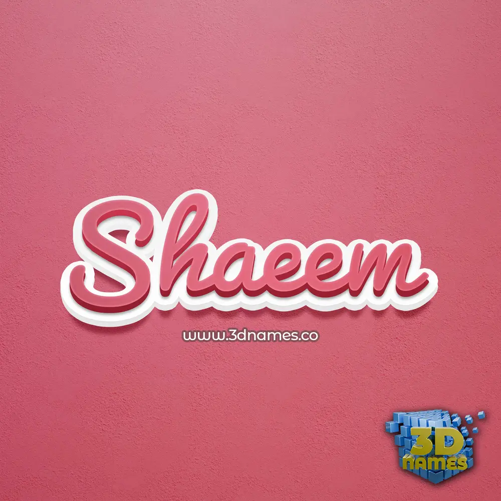 shaeem in Red Scribble style - 3D name wallpaper