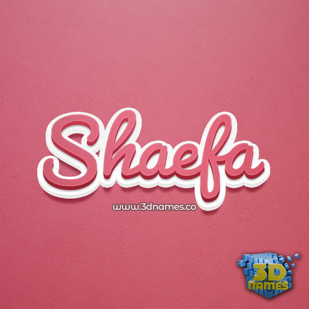 shaefa in Red Scribble style - 3D name wallpaper