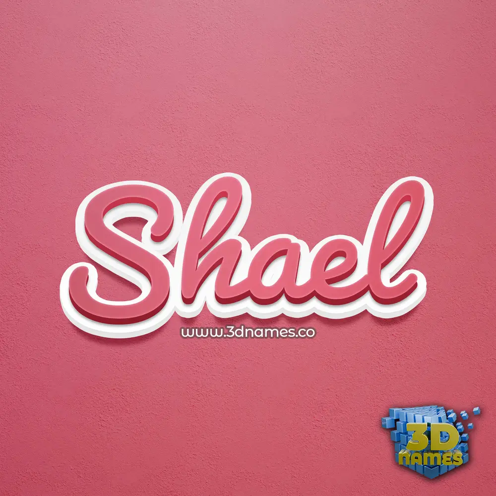 shael in Red Scribble style - 3D name wallpaper