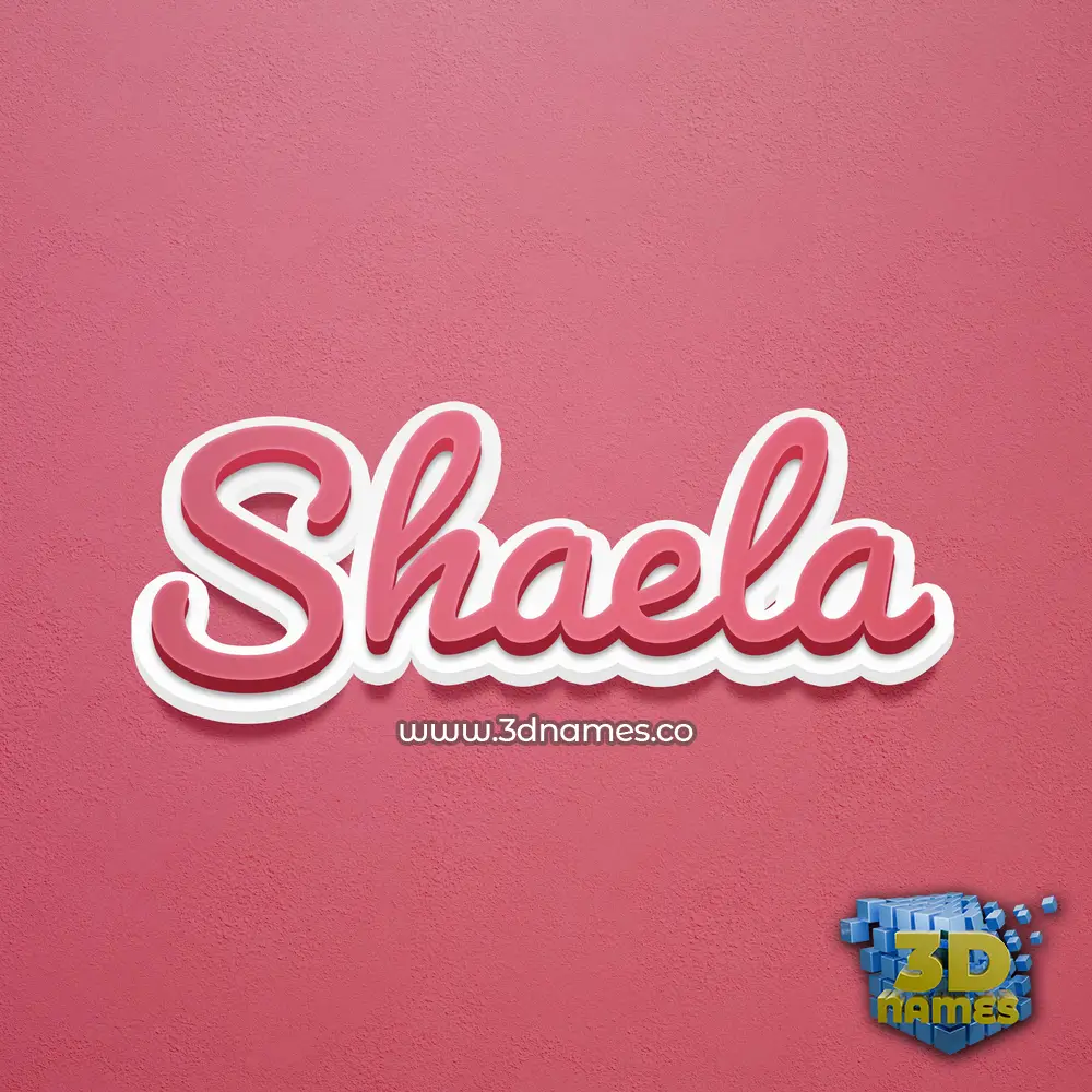 shaela in Red Scribble style - 3D name wallpaper