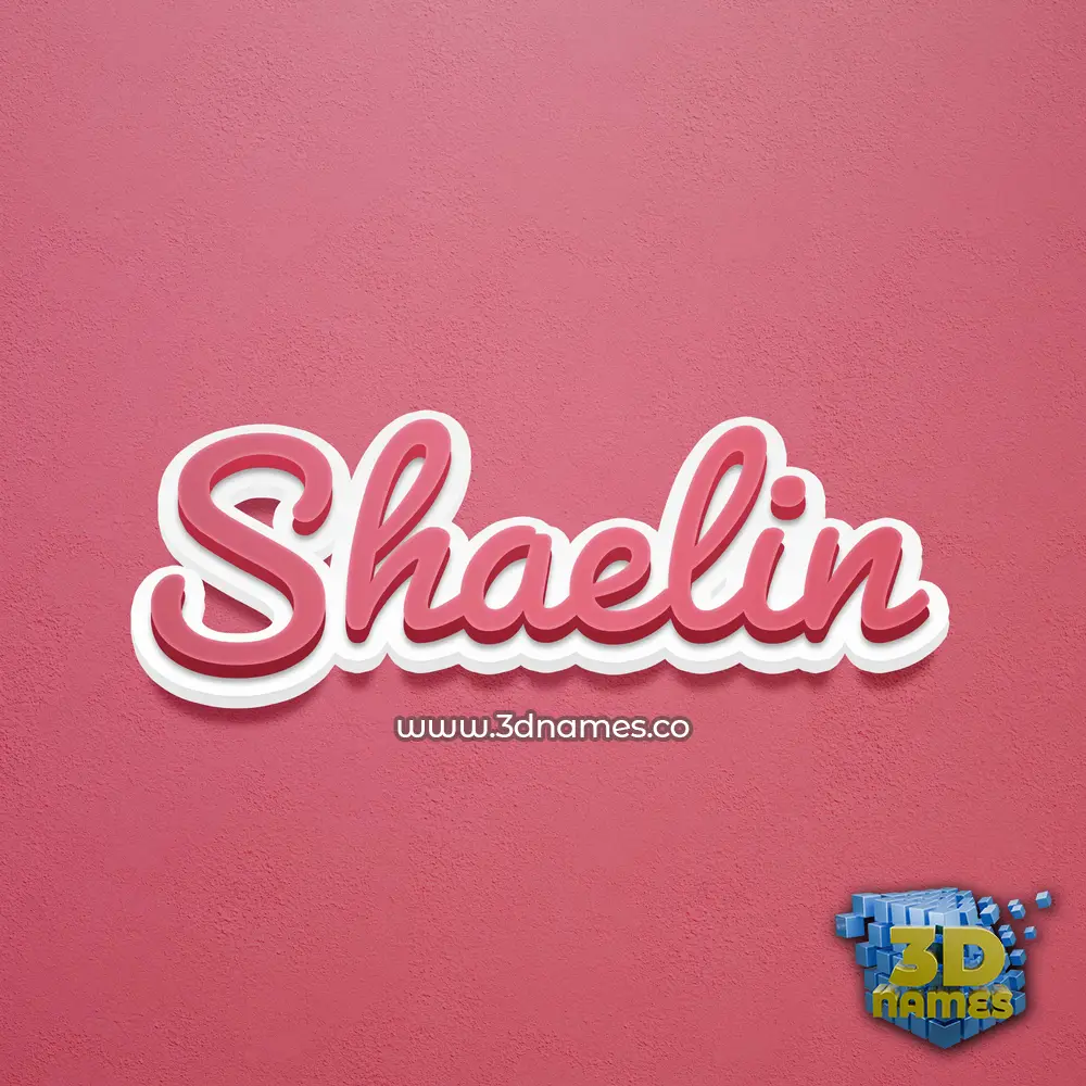 shaelin in Red Scribble style - 3D name wallpaper