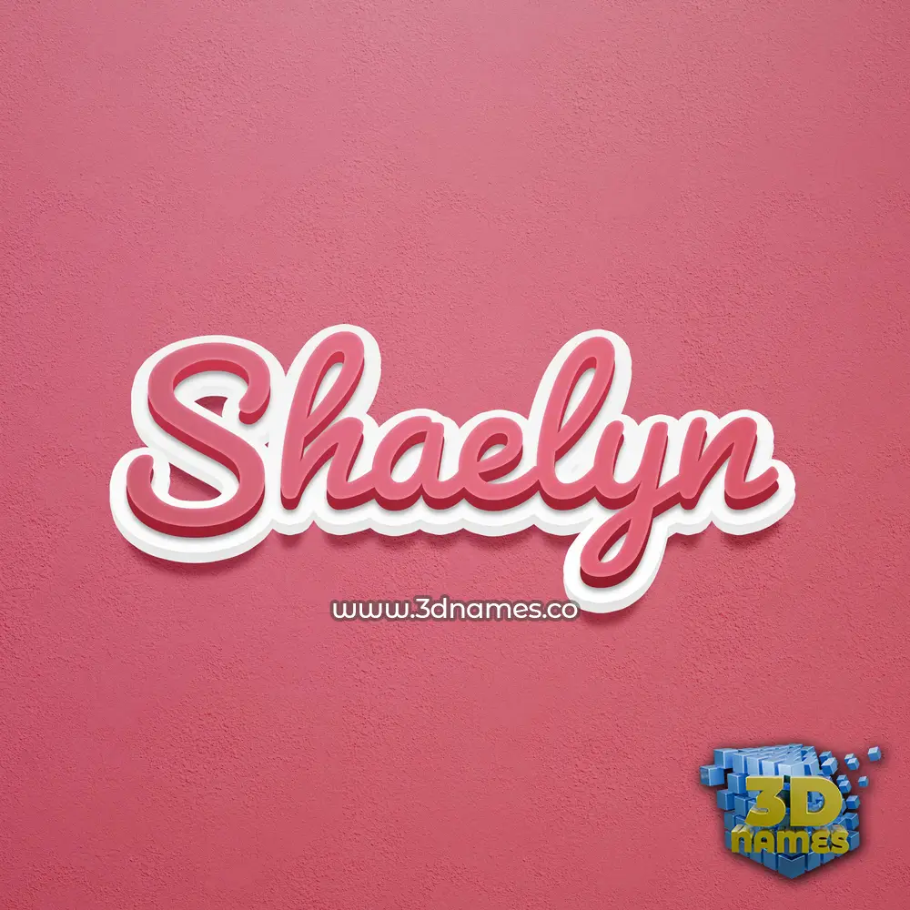 shaelyn in Red Scribble style - 3D name wallpaper