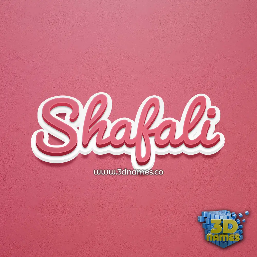 shafali in Red Scribble style - 3D name wallpaper