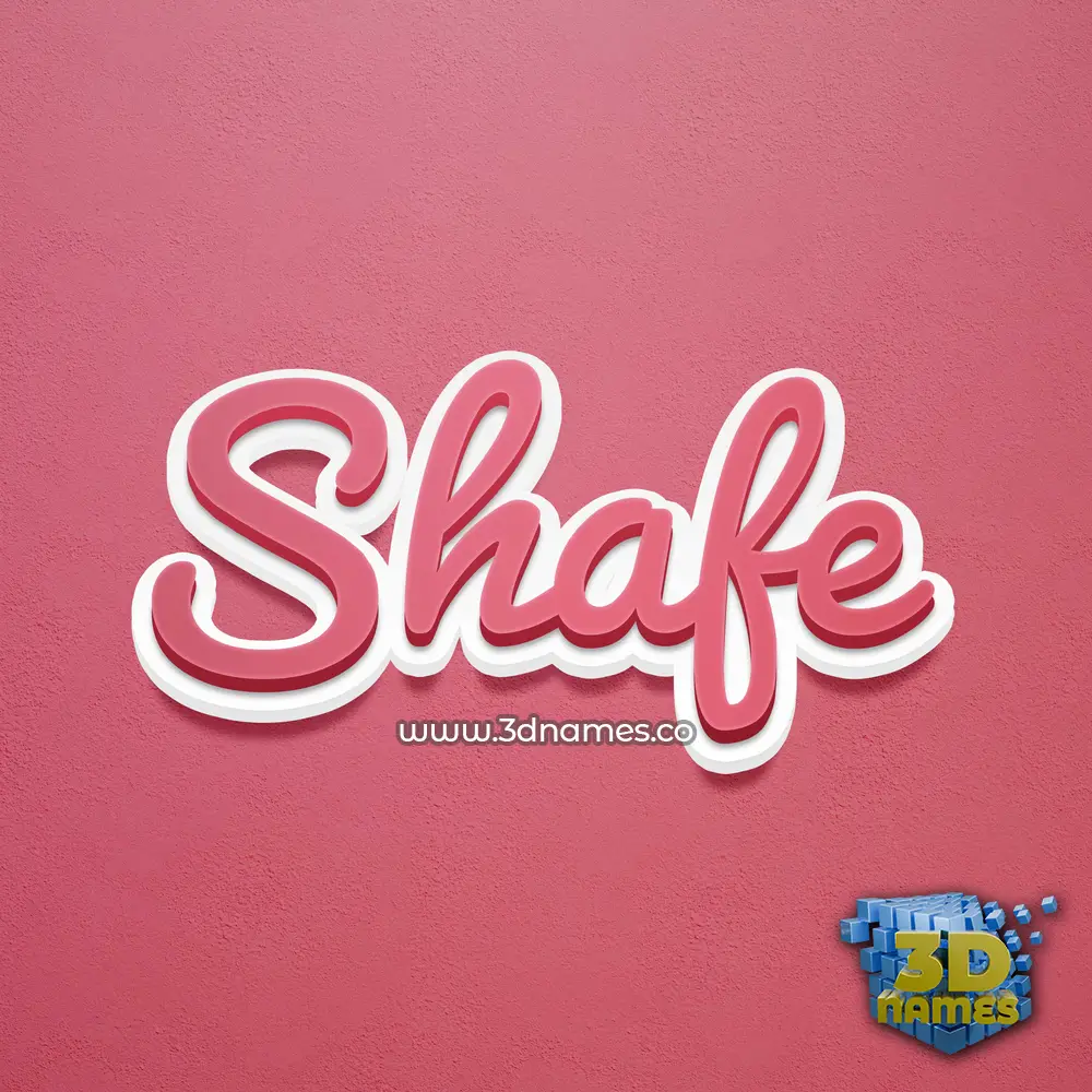 shafe in Red Scribble style - 3D name wallpaper