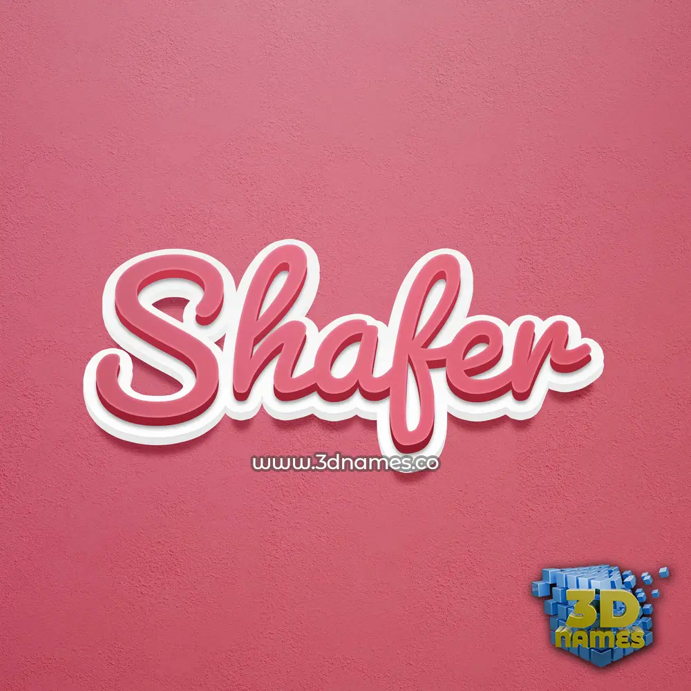 shafer in Red Scribble style - 3D name wallpaper
