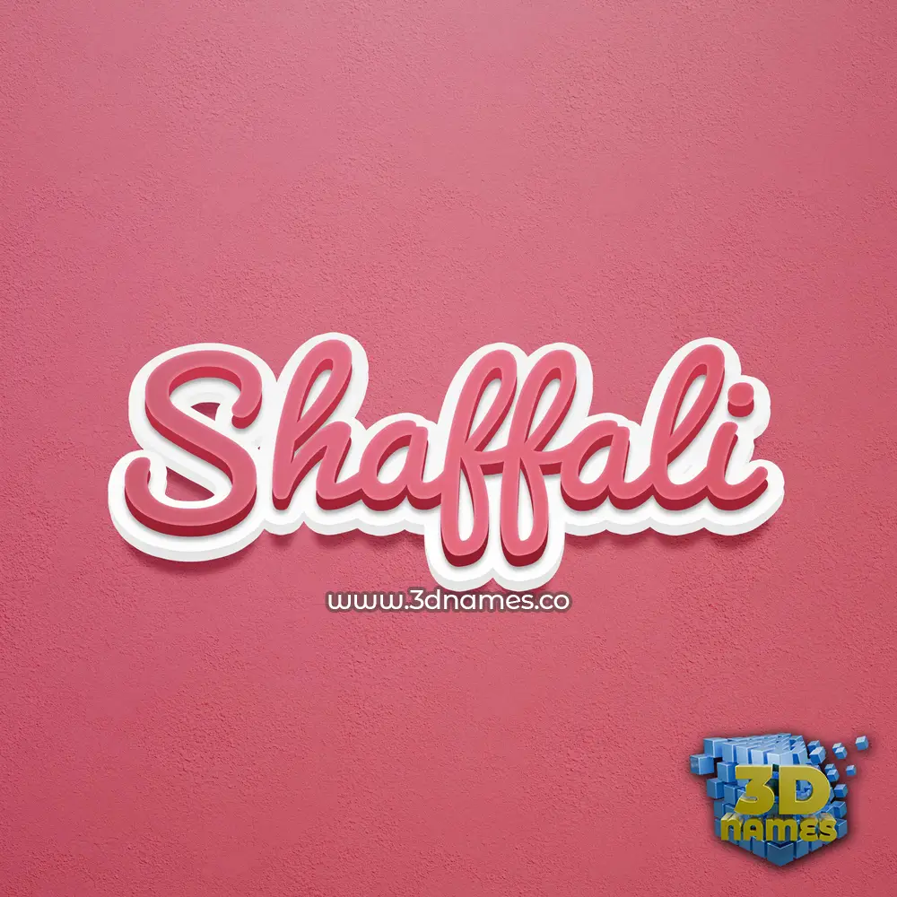 shaffali in Red Scribble style - 3D name wallpaper