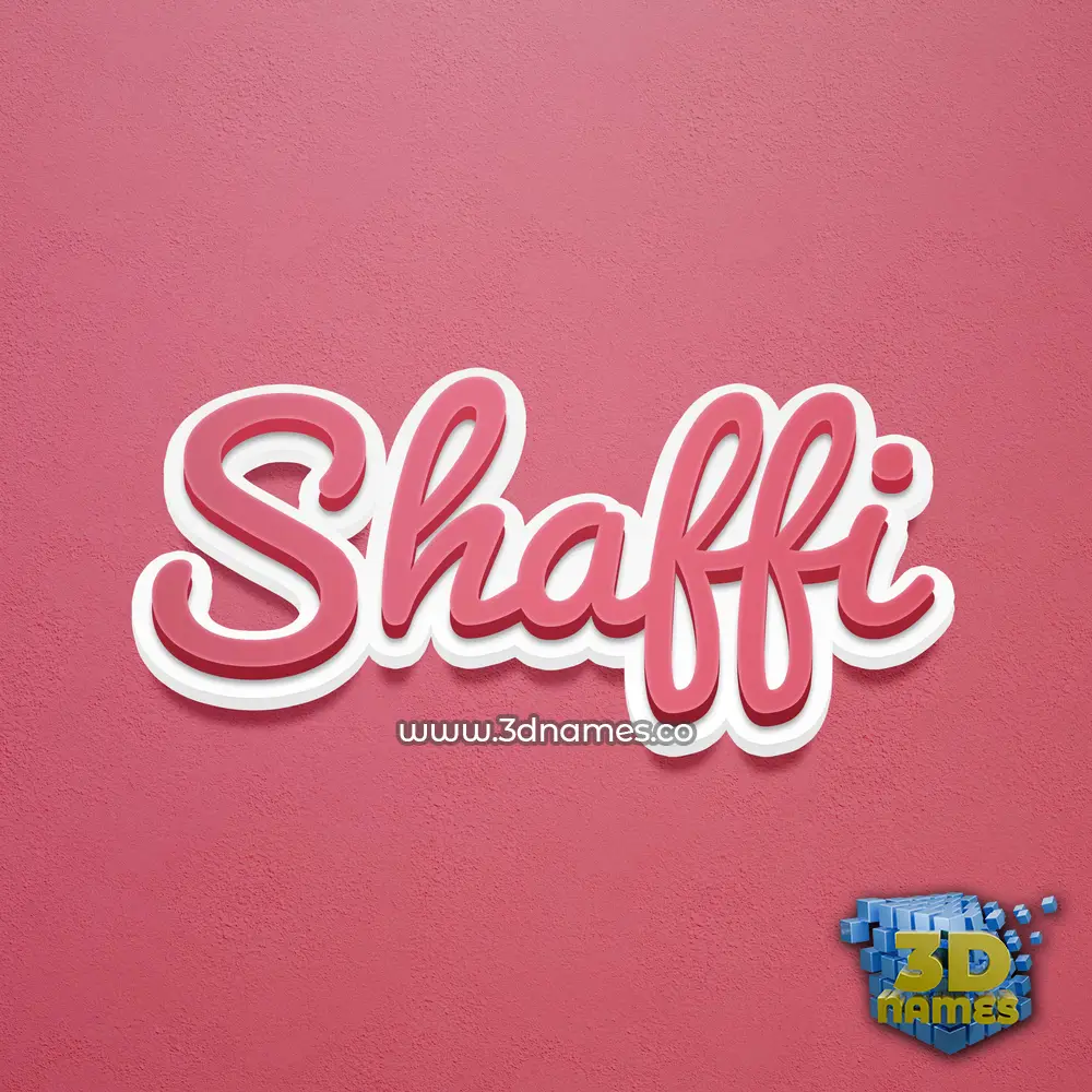 shaffi in Red Scribble style - 3D name wallpaper