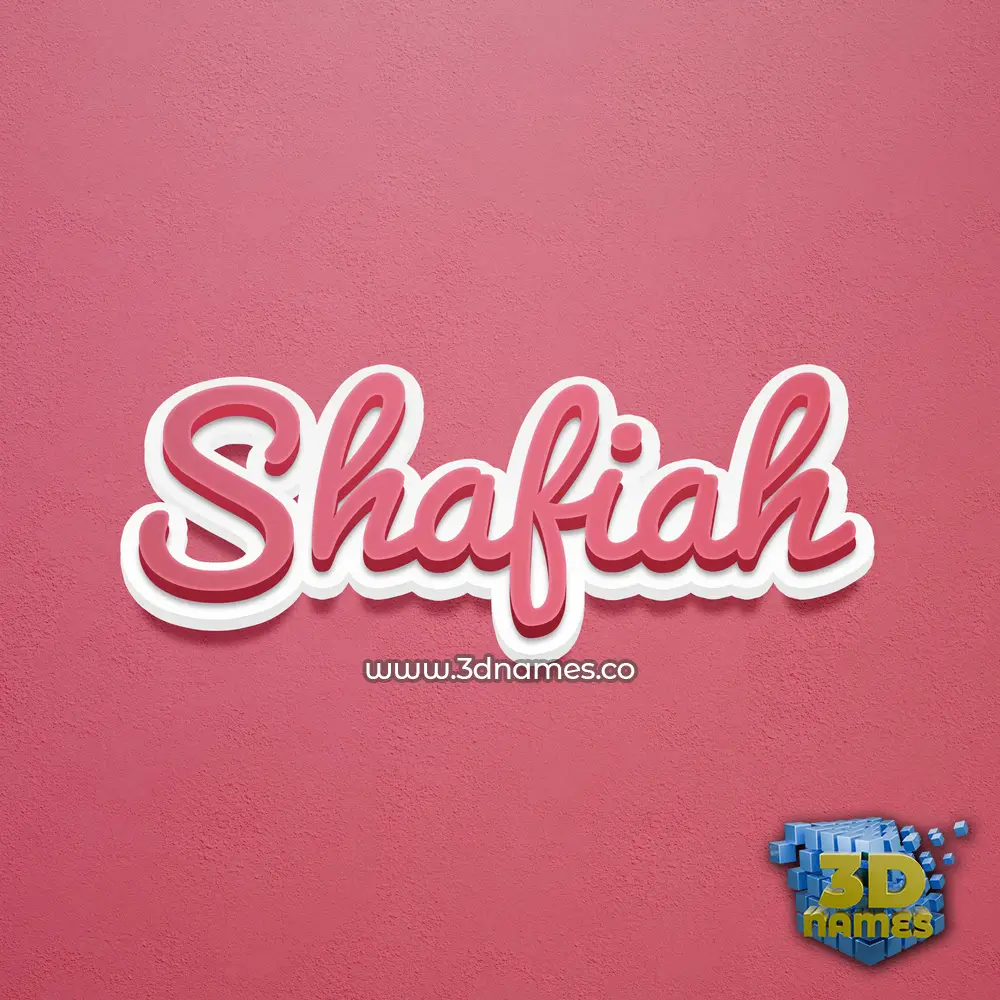 shafiah in Red Scribble style - 3D name wallpaper