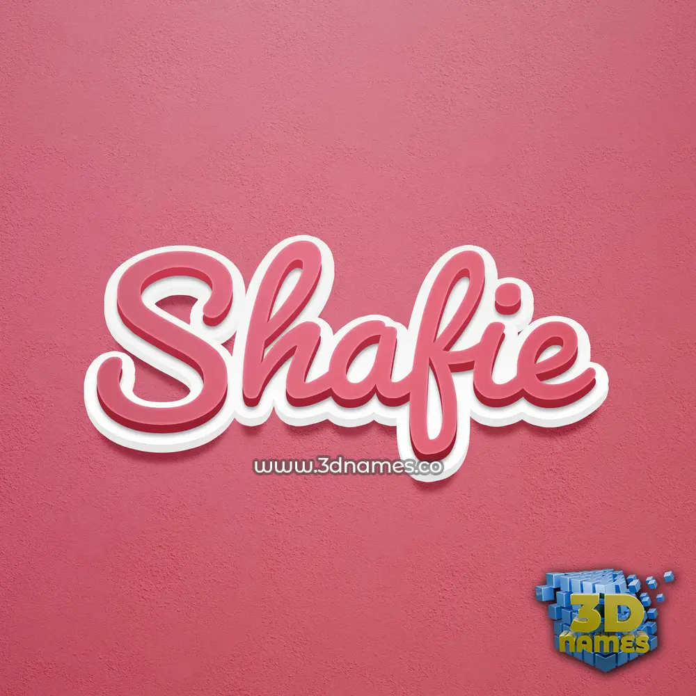 shafie in Red Scribble style - 3D name wallpaper