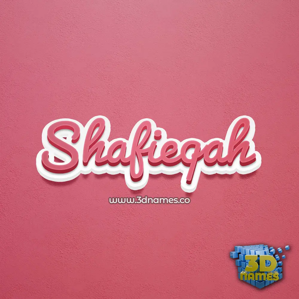 shafieqah in Red Scribble style - 3D name wallpaper