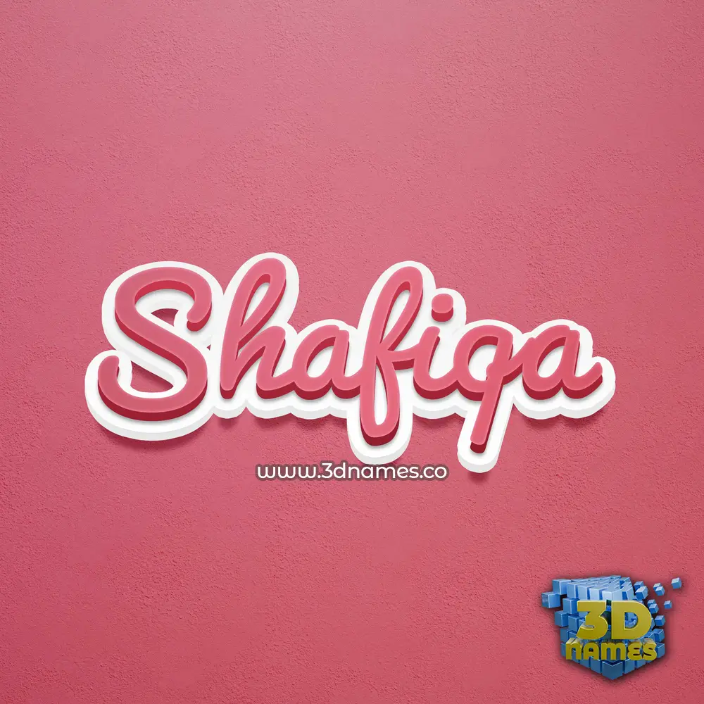 shafiqa in Red Scribble style - 3D name wallpaper