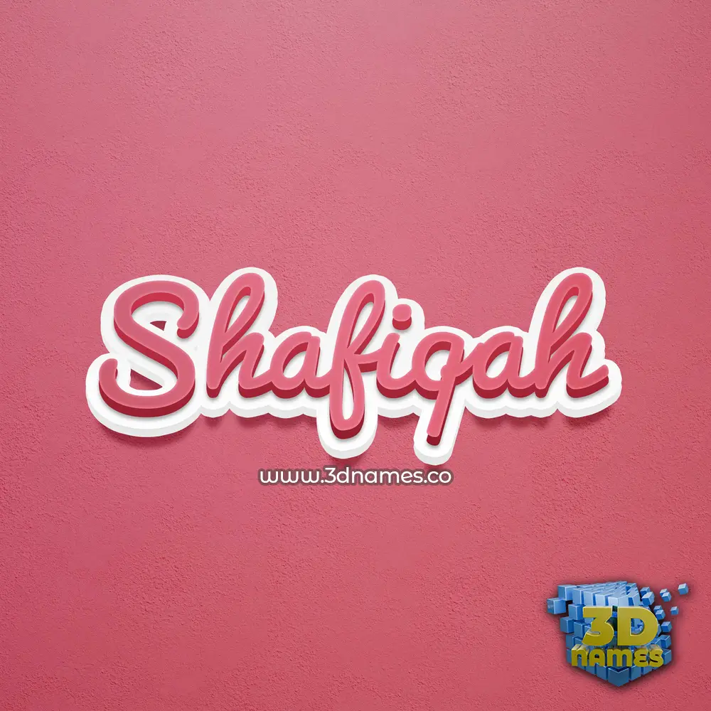shafiqah in Red Scribble style - 3D name wallpaper