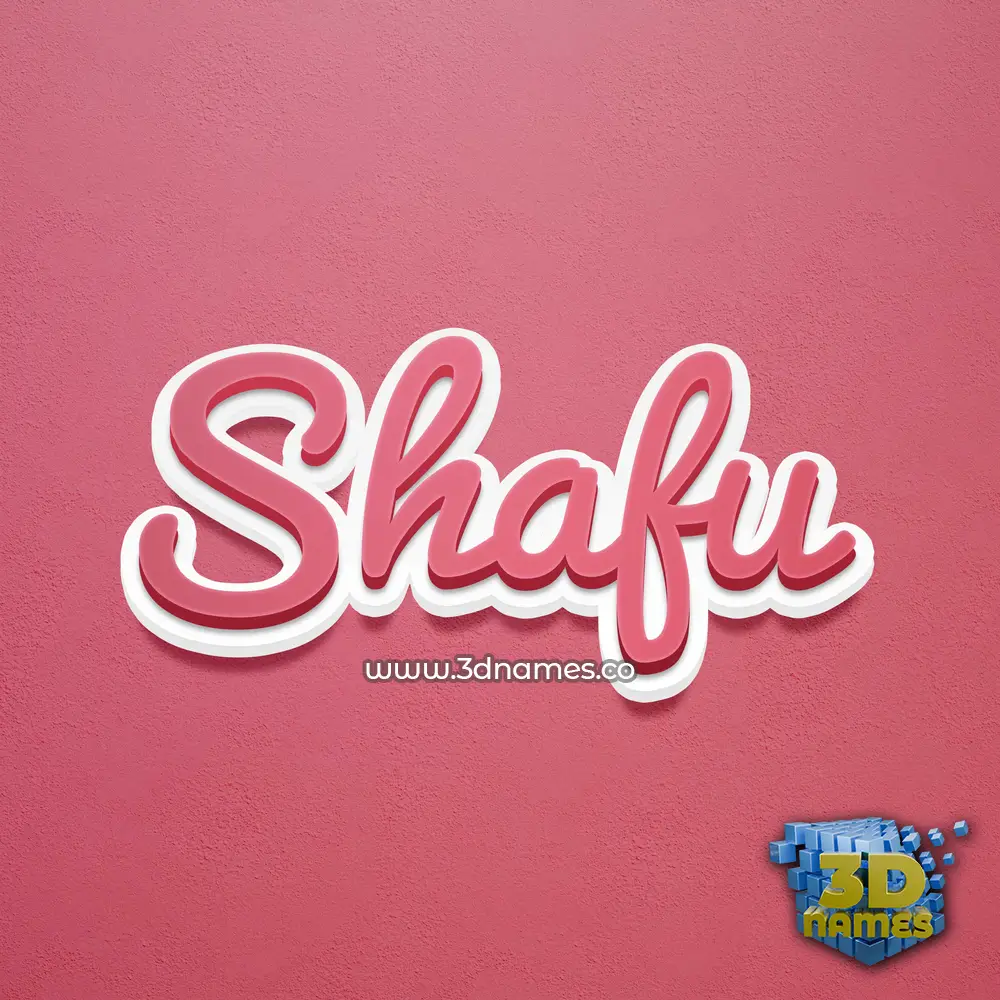 shafu in Red Scribble style - 3D name wallpaper