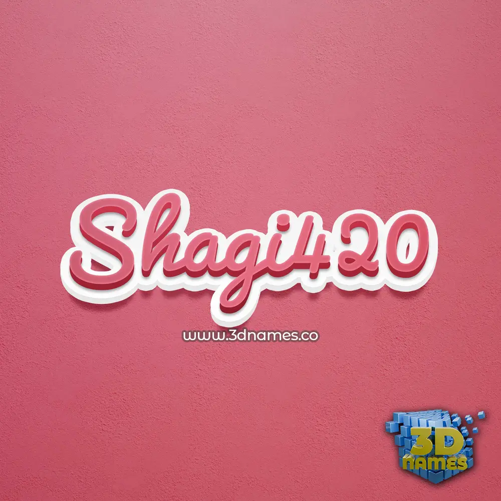 shagi420 in Red Scribble style - 3D name wallpaper