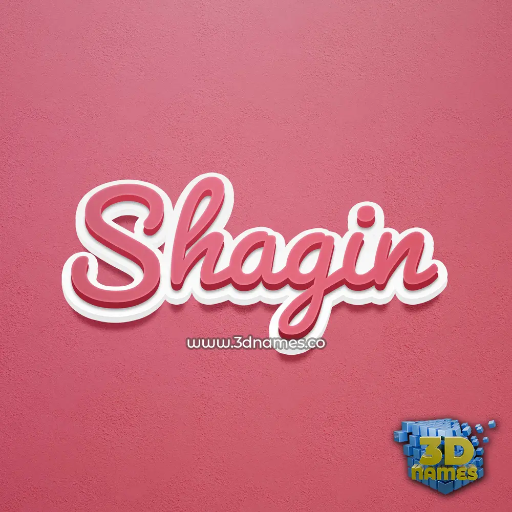 shagin in Red Scribble style - 3D name wallpaper