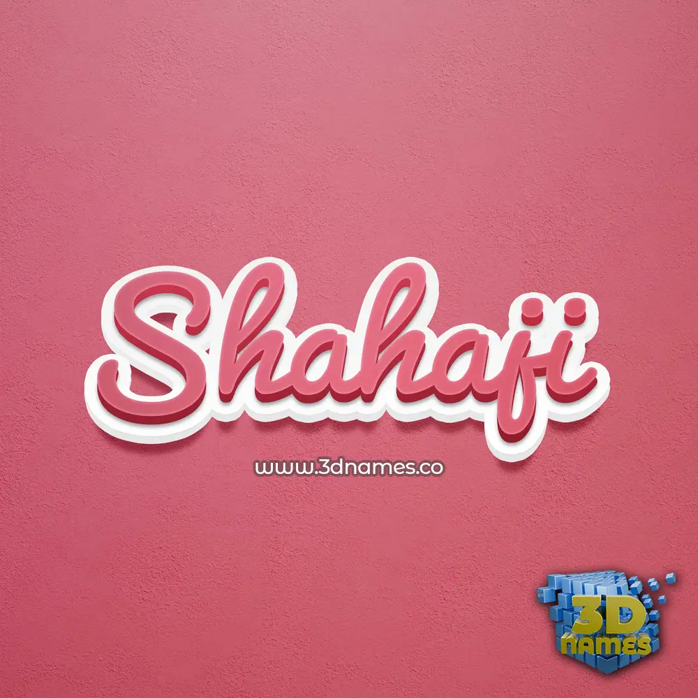 shahaji in Red Scribble style - 3D name wallpaper