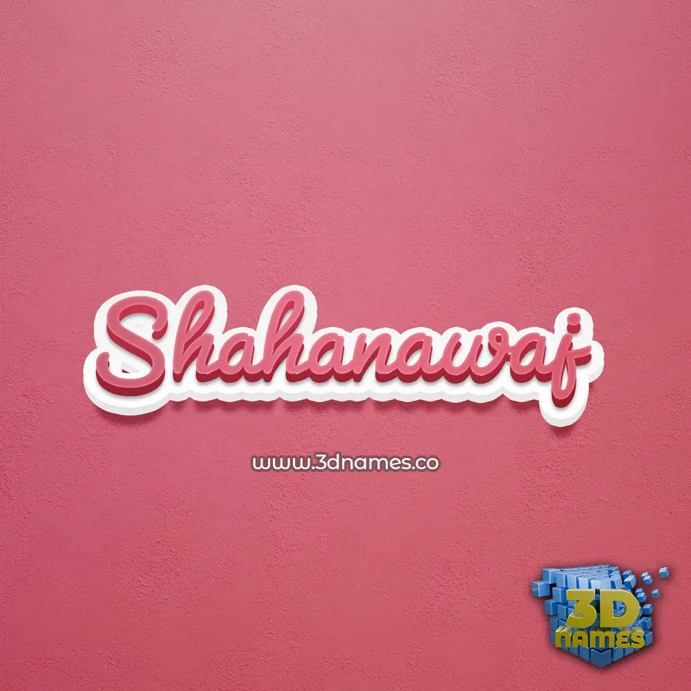 shahanawaj in Red Scribble style - 3D name wallpaper