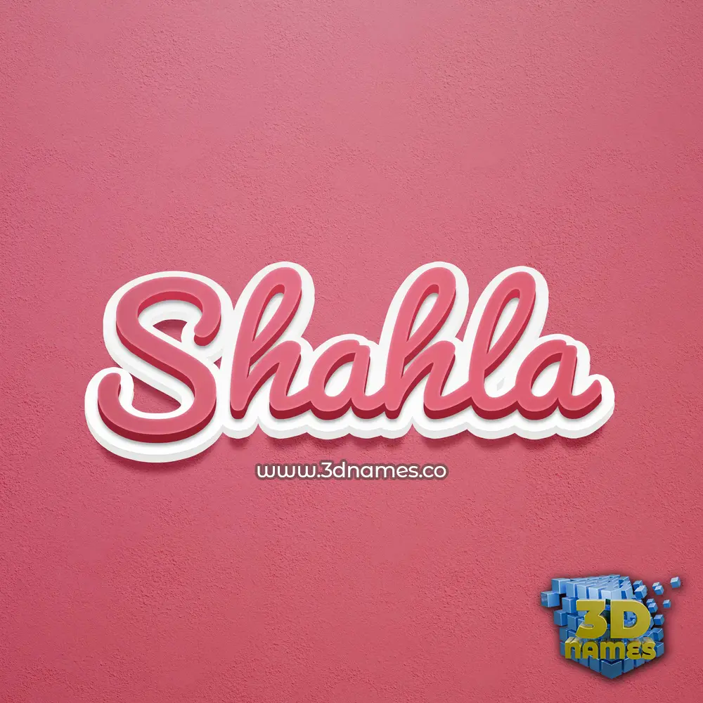 shahla in Red Scribble style - 3D name wallpaper