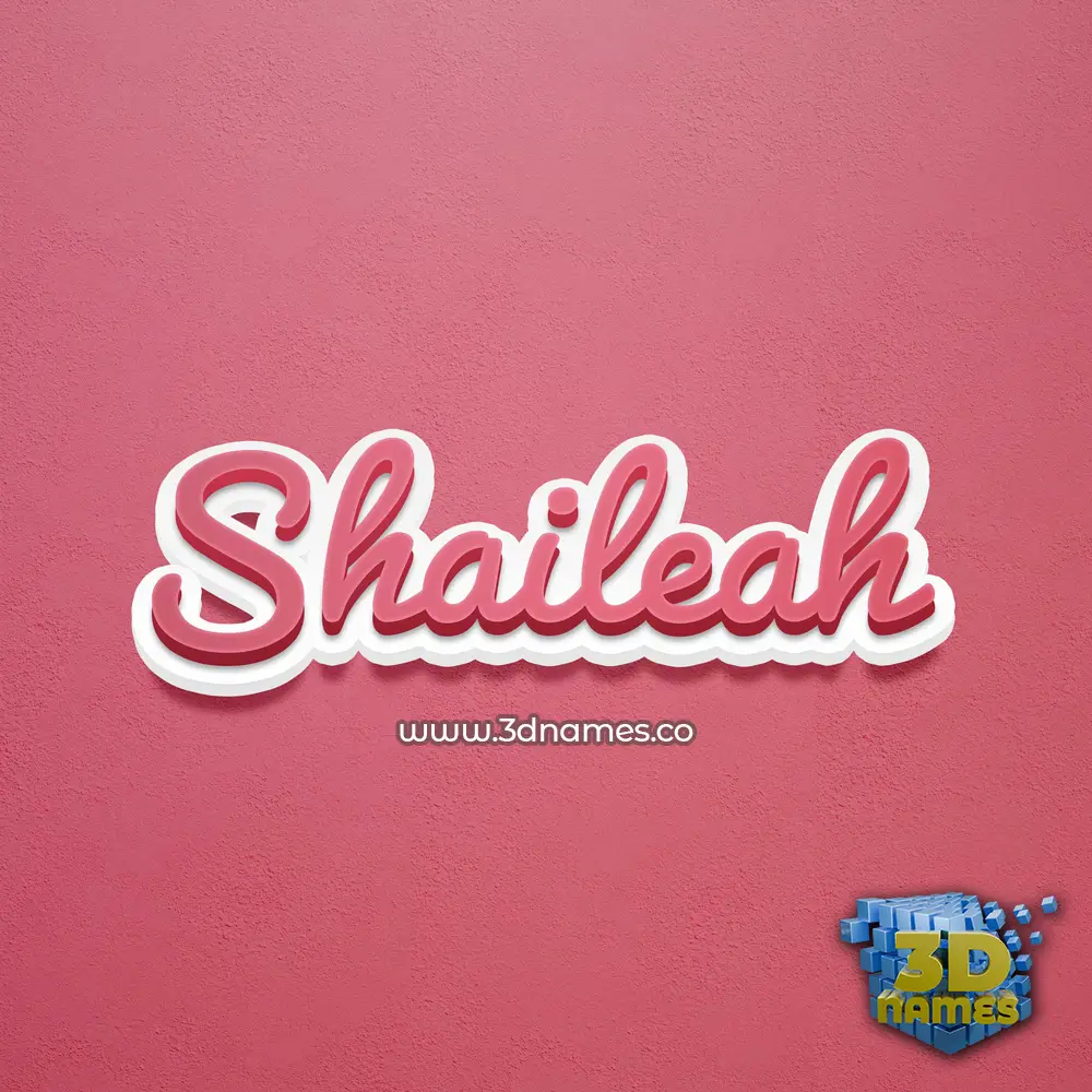 shaileah in Red Scribble style - 3D name wallpaper