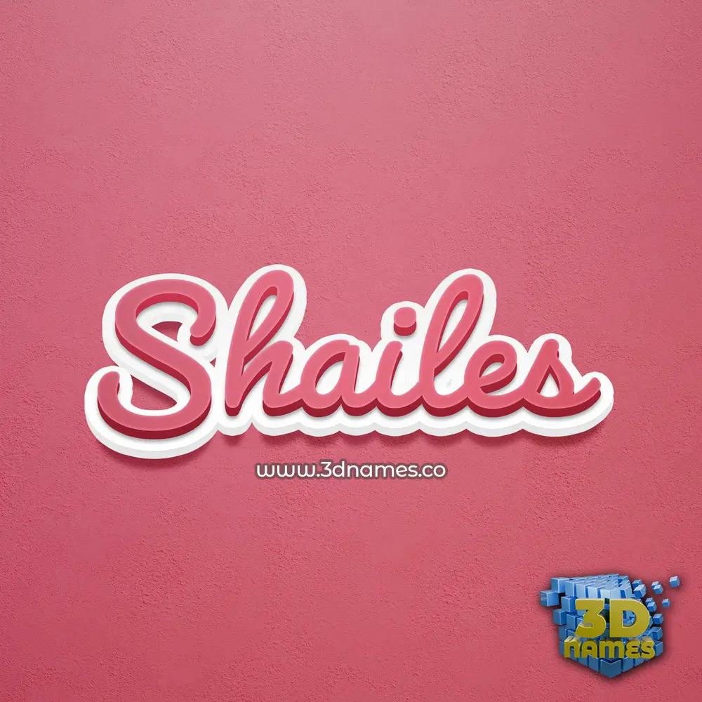 shailes in Red Scribble style - 3D name wallpaper