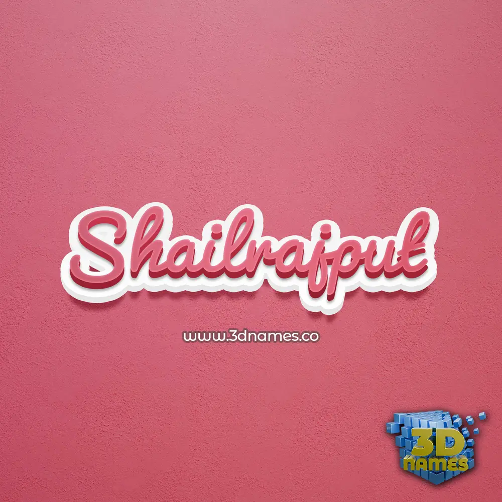 shailrajput in Red Scribble style - 3D name wallpaper