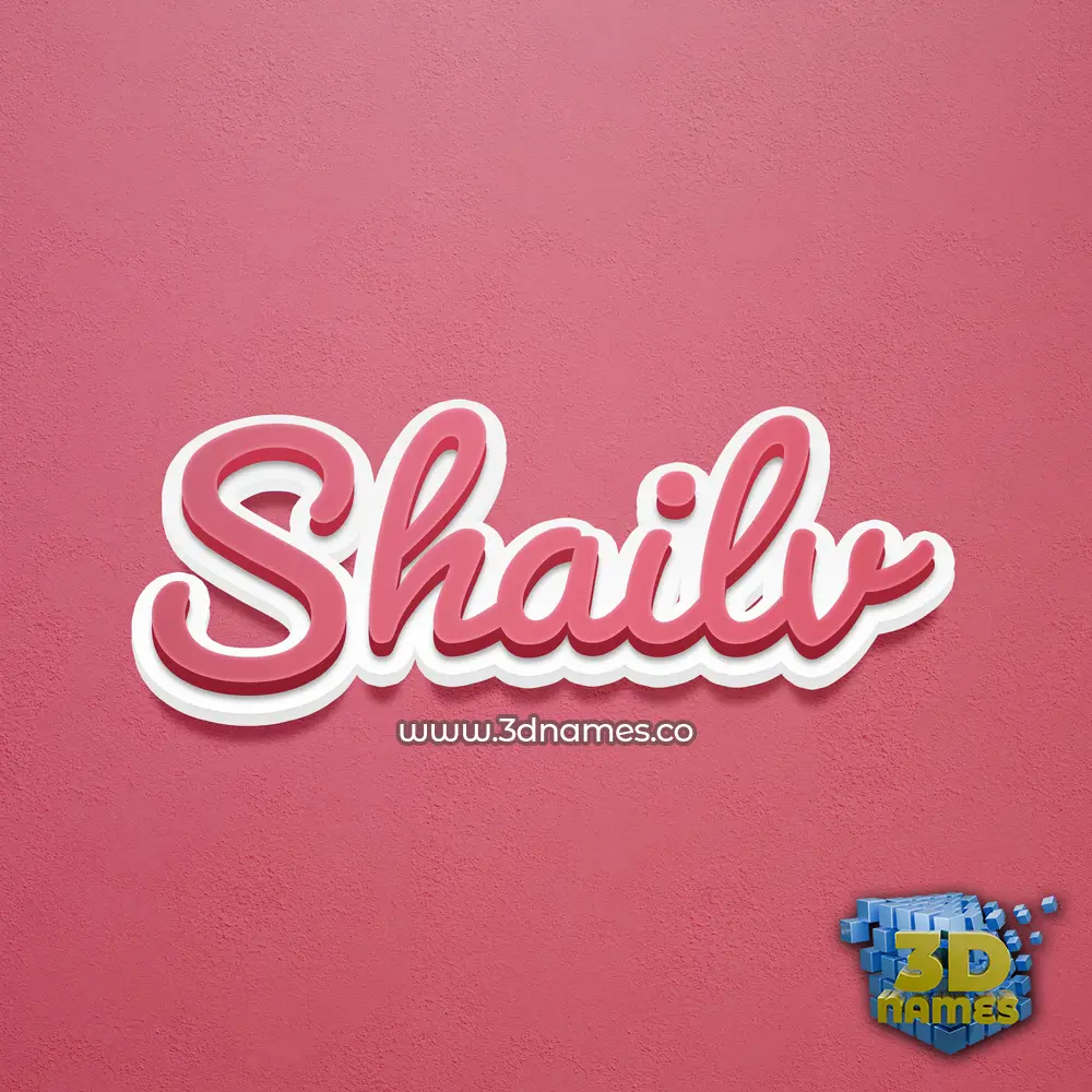 shailv in Red Scribble style - 3D name wallpaper