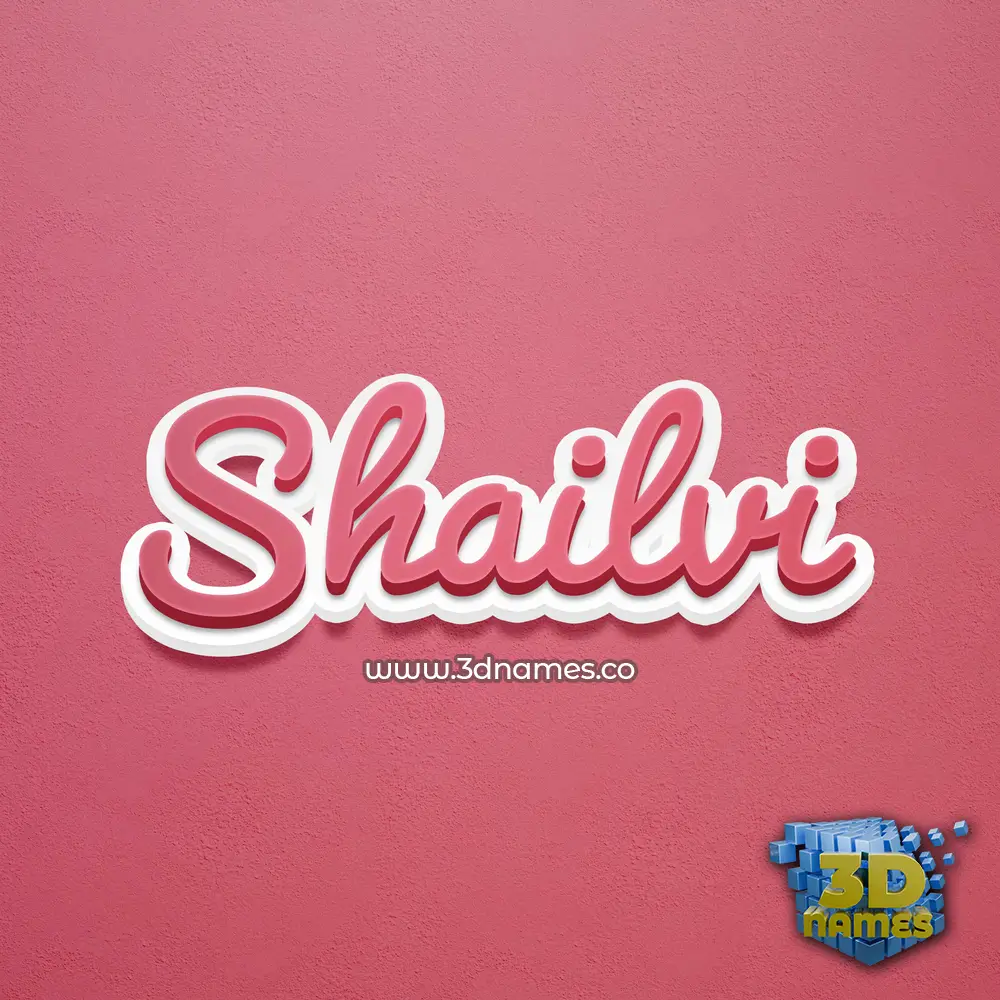 shailvi in Red Scribble style - 3D name wallpaper