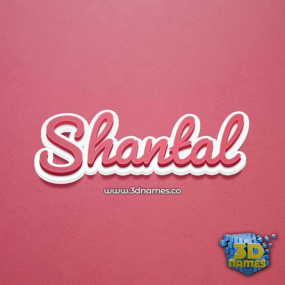 shantal in Red Scribble style - 3D name wallpaper