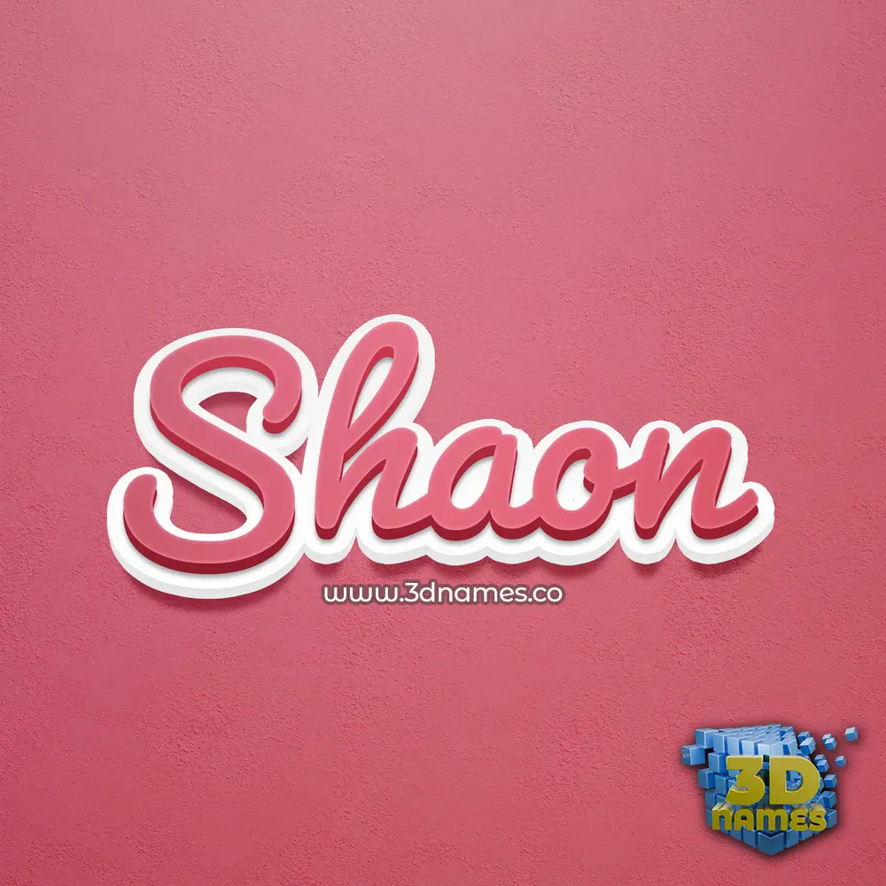 shaon in Red Scribble style - 3D name wallpaper