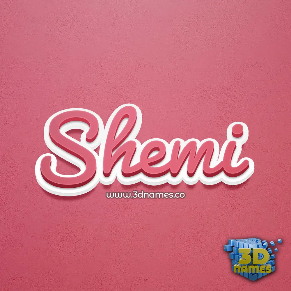 shemi in Red Scribble style - 3D name wallpaper