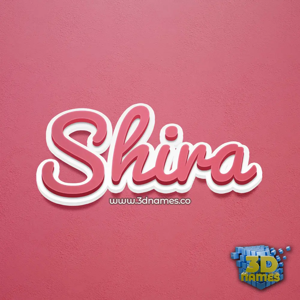 shira in Red Scribble style - 3D name wallpaper