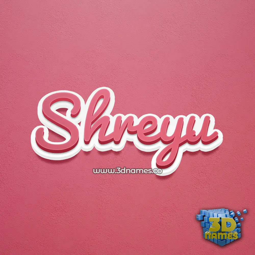 shreyu in Red Scribble style - 3D name wallpaper