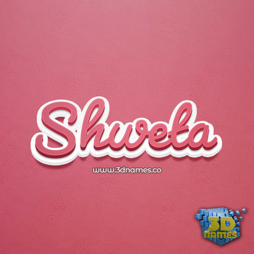 shweta in Red Scribble style - 3D name wallpaper