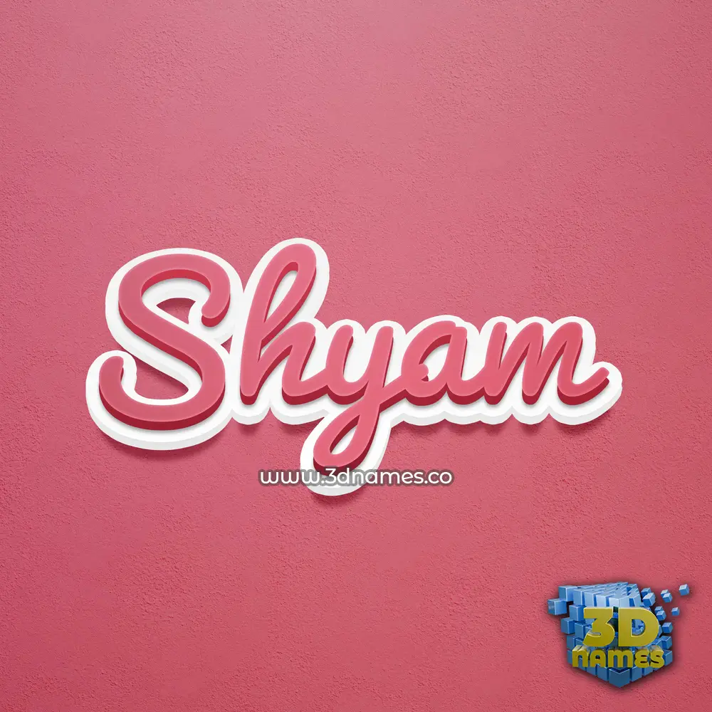 shyam in Red Scribble style - 3D name wallpaper