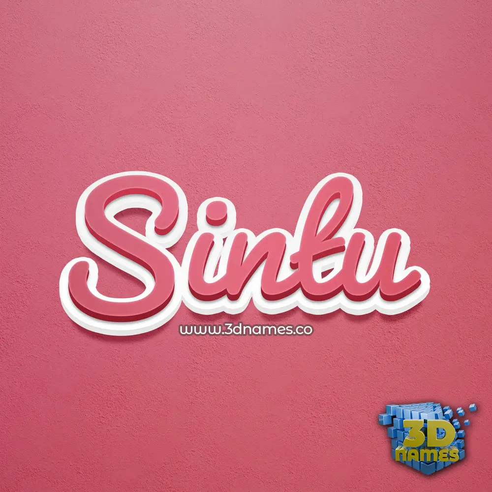 sintu in Red Scribble style - 3D name wallpaper