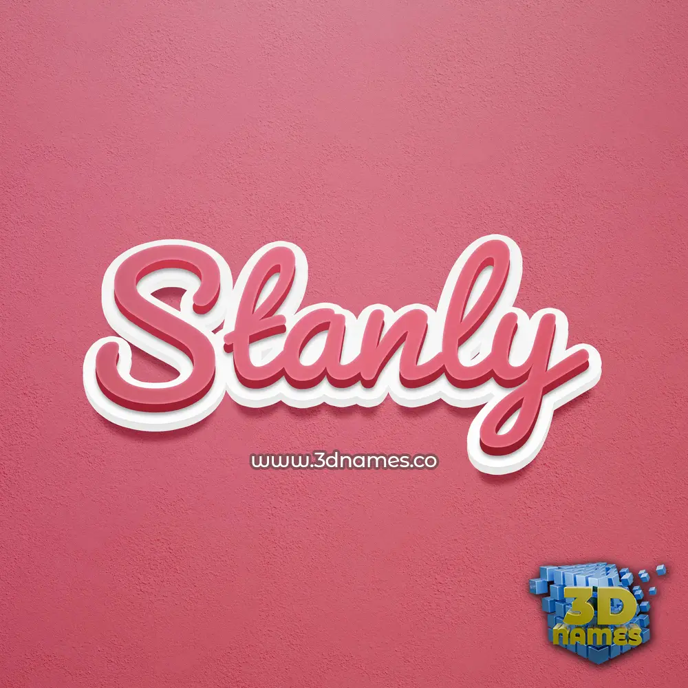 stanly in Red Scribble style - 3D name wallpaper