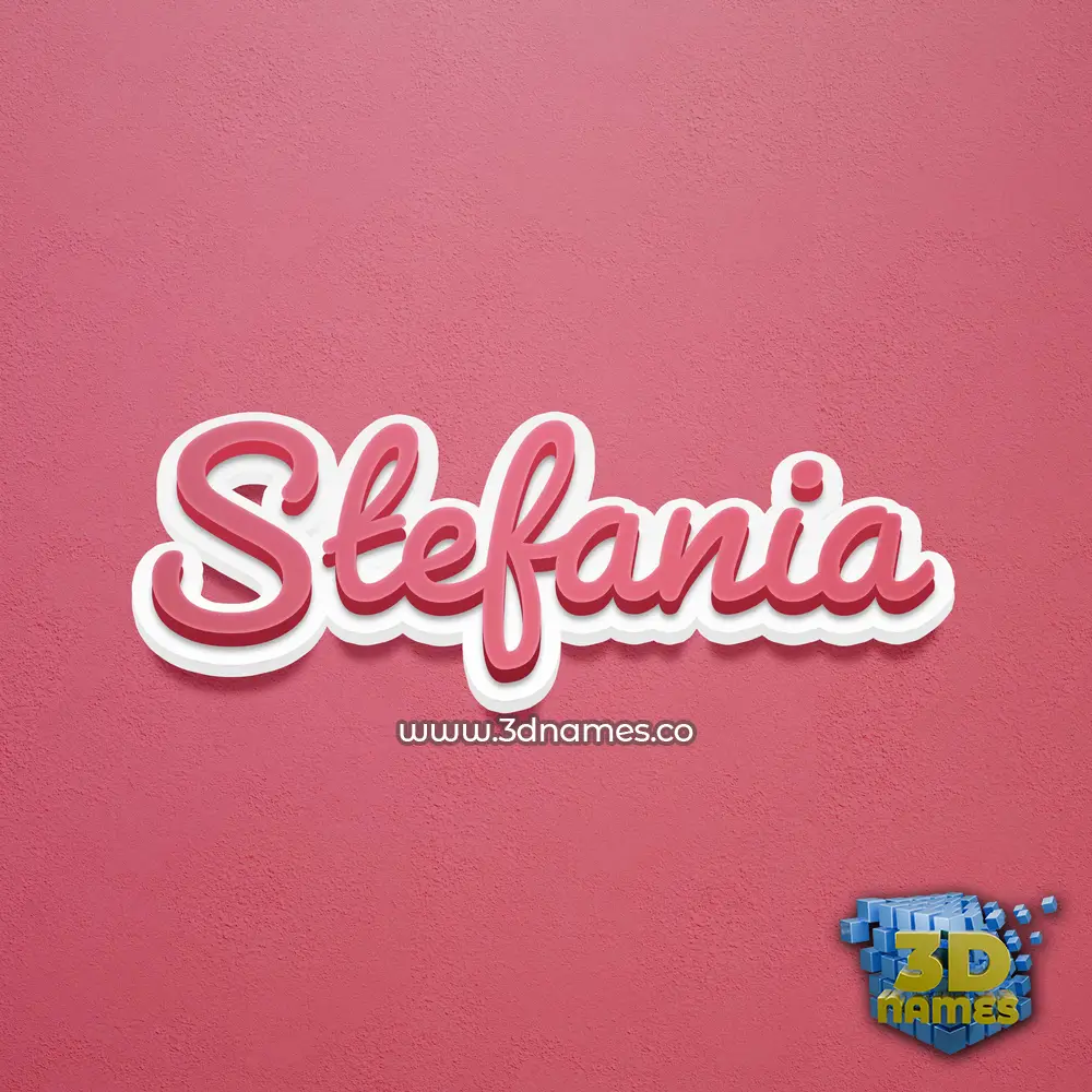 stefania in Red Scribble style - 3D name wallpaper