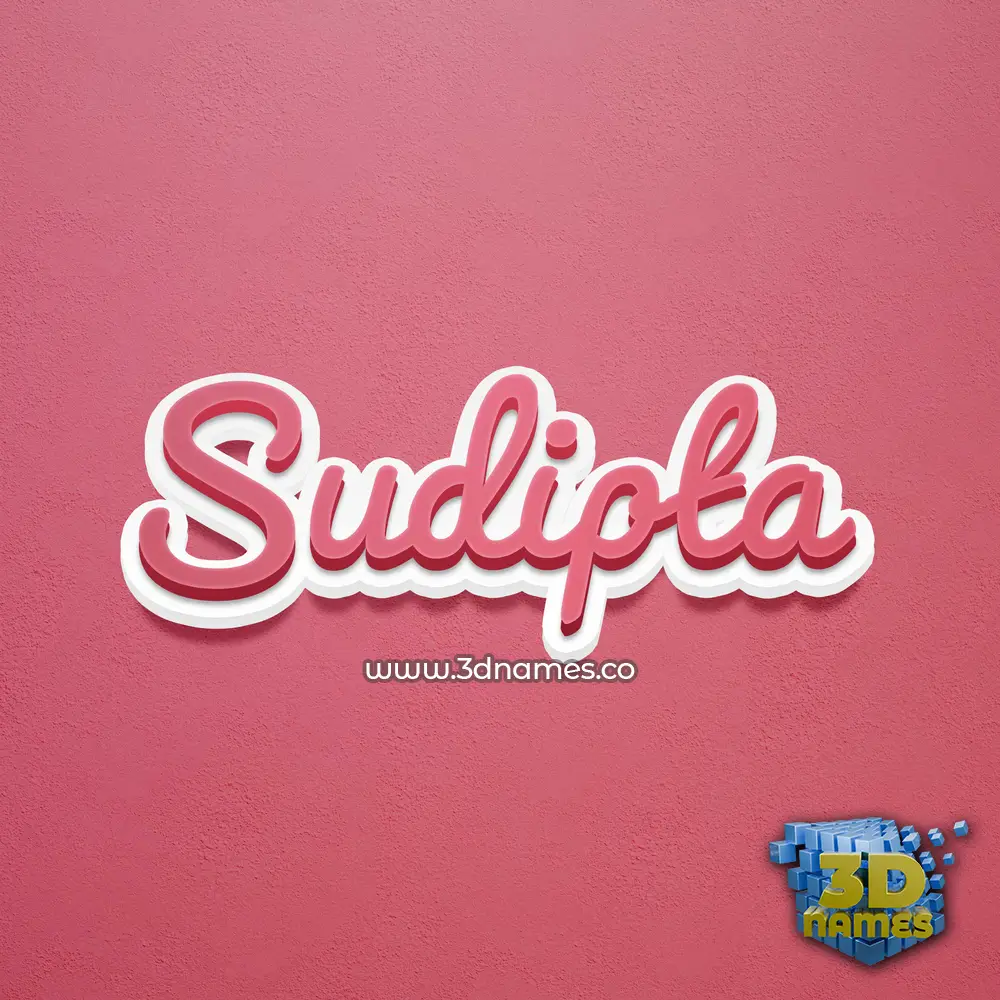 sudipta in Red Scribble style - 3D name wallpaper