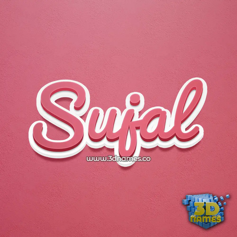 sujal in Red Scribble style - 3D name wallpaper