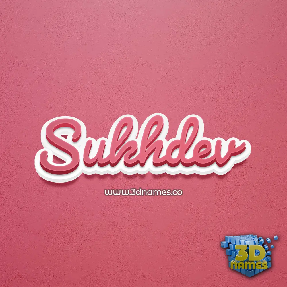 sukhdev in Red Scribble style - 3D name wallpaper