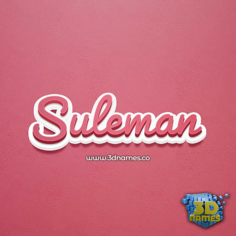 suleman in Red Scribble style - 3D name wallpaper