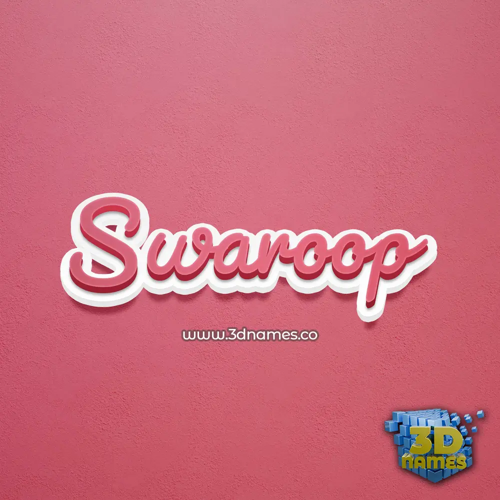 swaroop in Red Scribble style - 3D name wallpaper