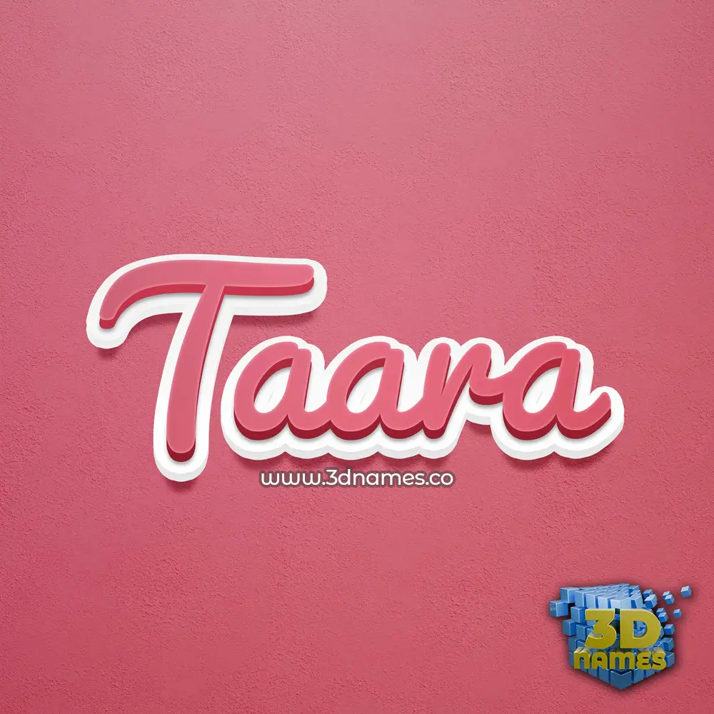 taara in Red Scribble style - 3D name wallpaper