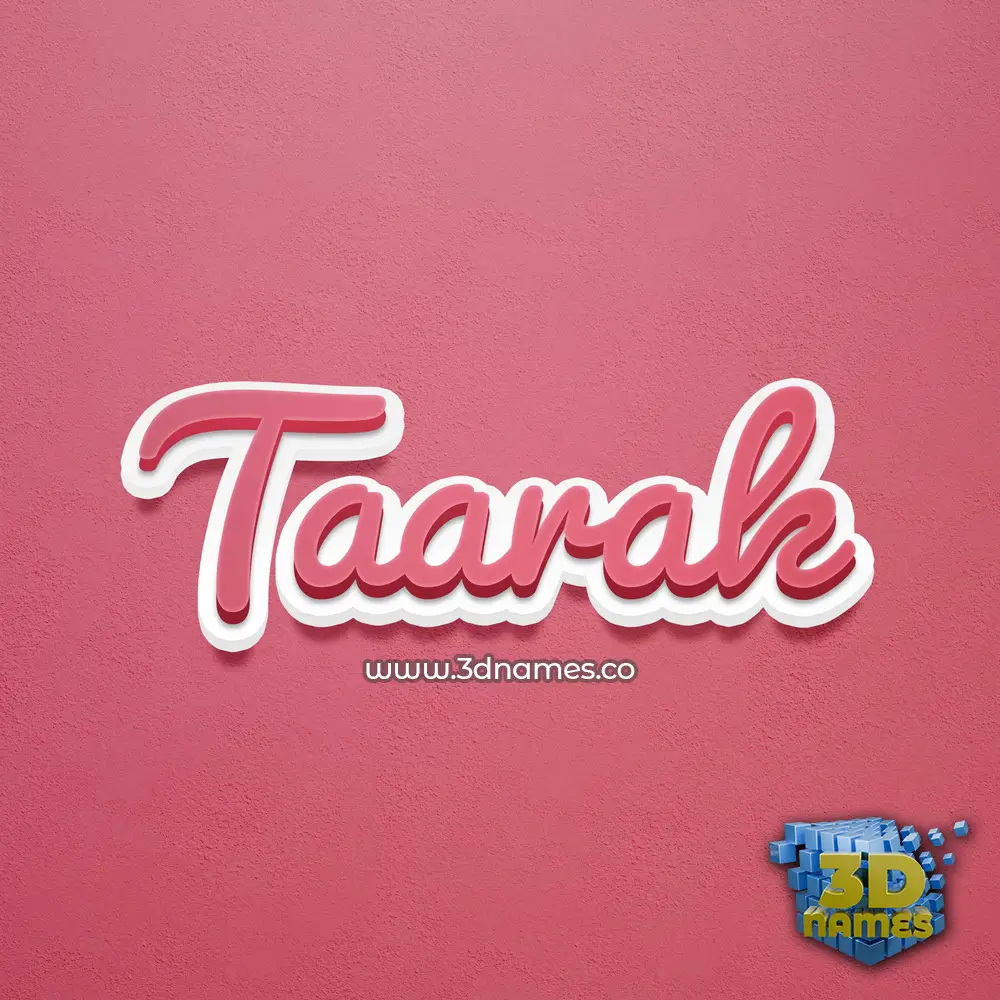 taarak in Red Scribble style - 3D name wallpaper