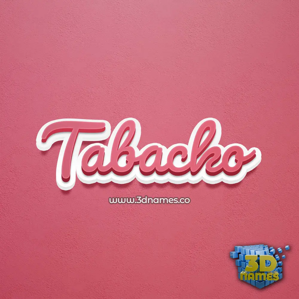 tabacko in Red Scribble style - 3D name wallpaper