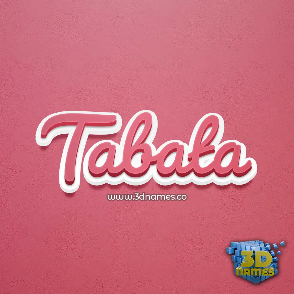 tabata in Red Scribble style - 3D name wallpaper