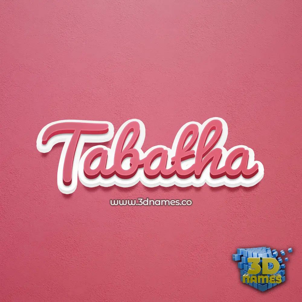 tabatha in Red Scribble style - 3D name wallpaper