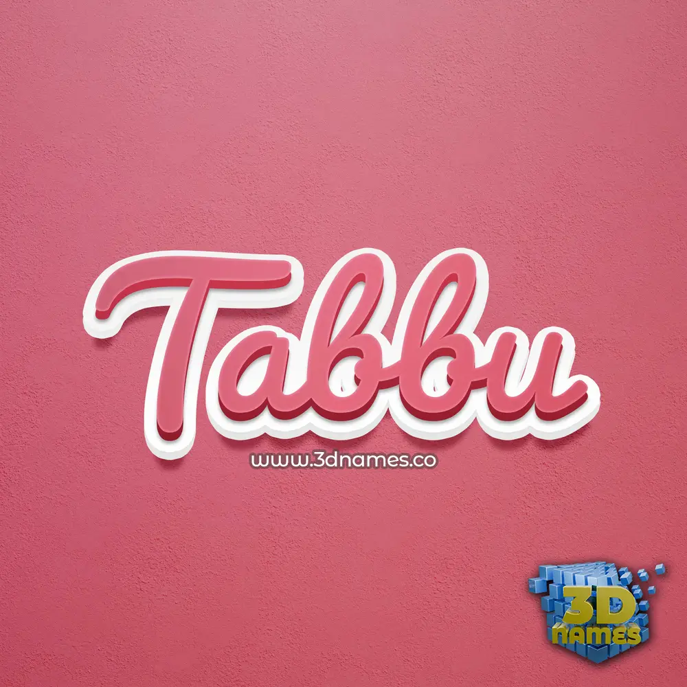 tabbu in Red Scribble style - 3D name wallpaper