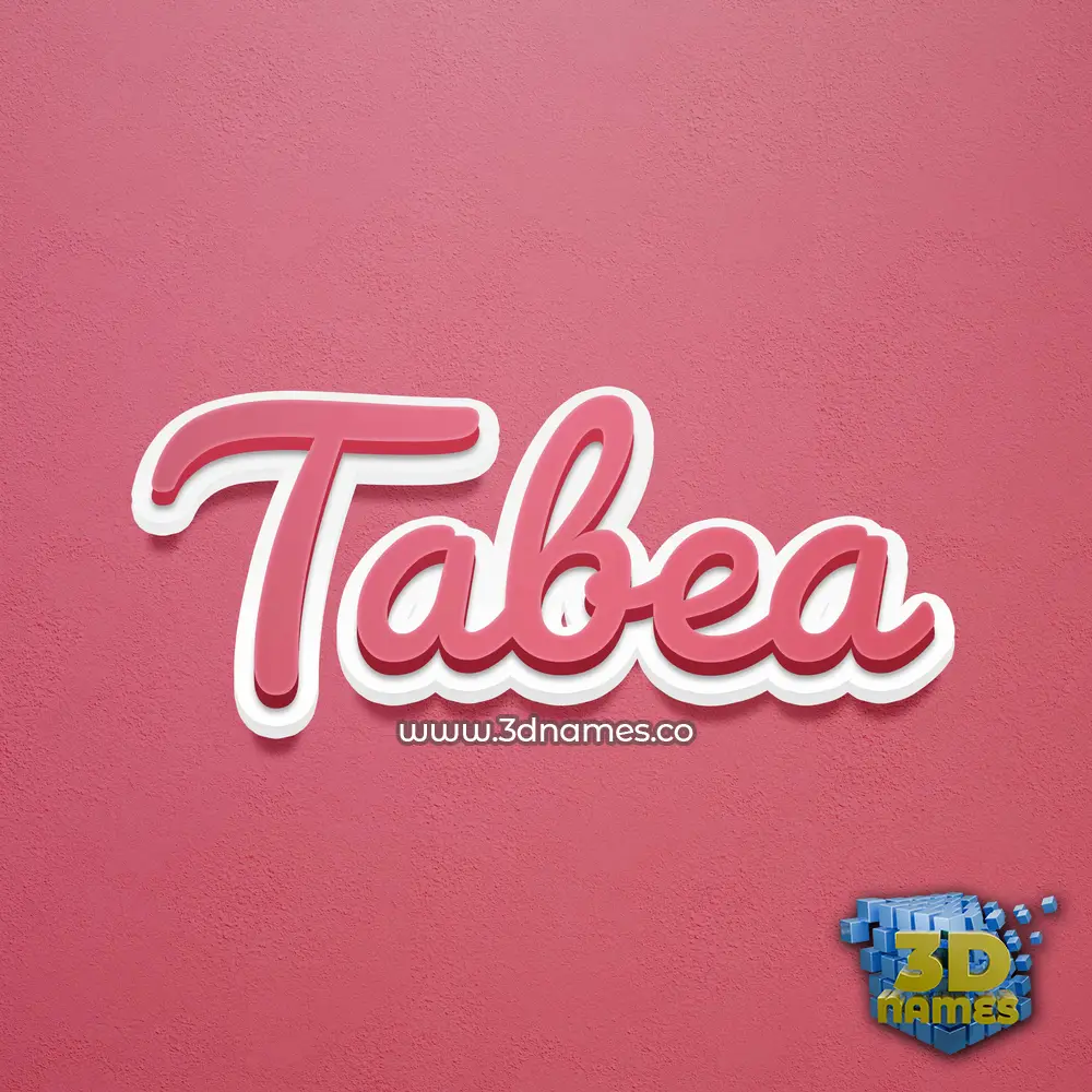tabea in Red Scribble style - 3D name wallpaper